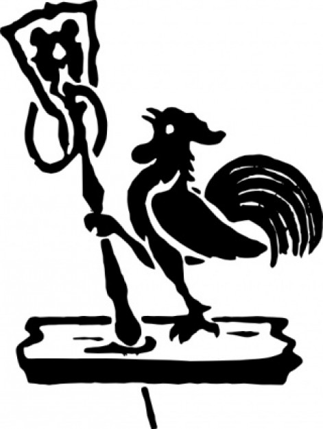rooster clip art with White background