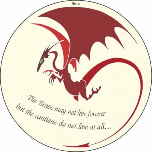 rose red courage dragon clip art circle with White background