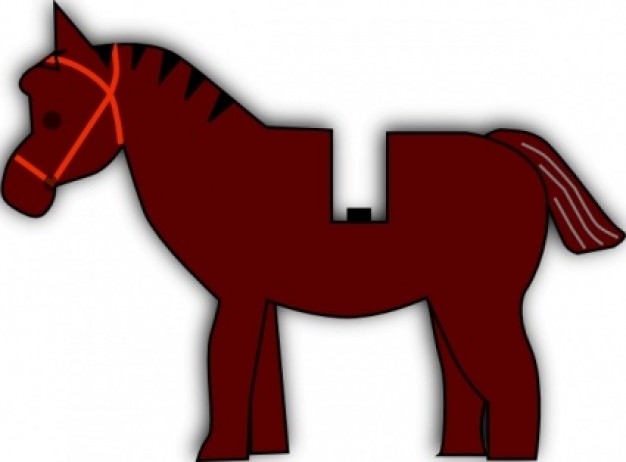 rose red horse lego clip art with White background