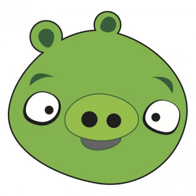 lovable pig vector of angry birds  game