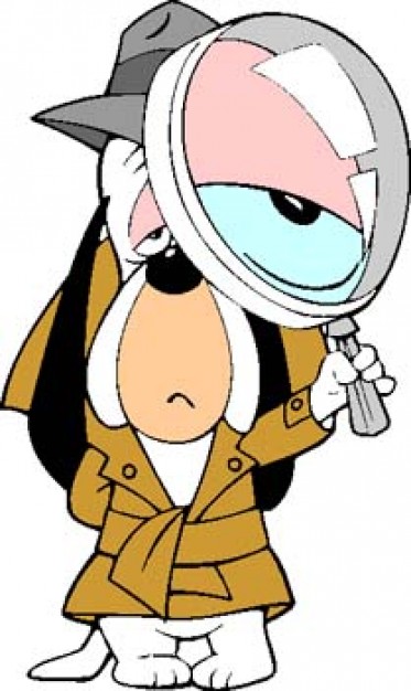 Droopy dog with magnifier