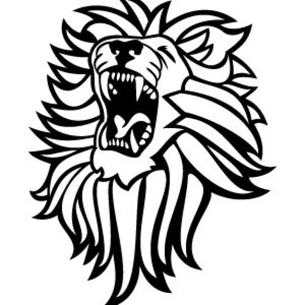 Lion Roaring doodle Image