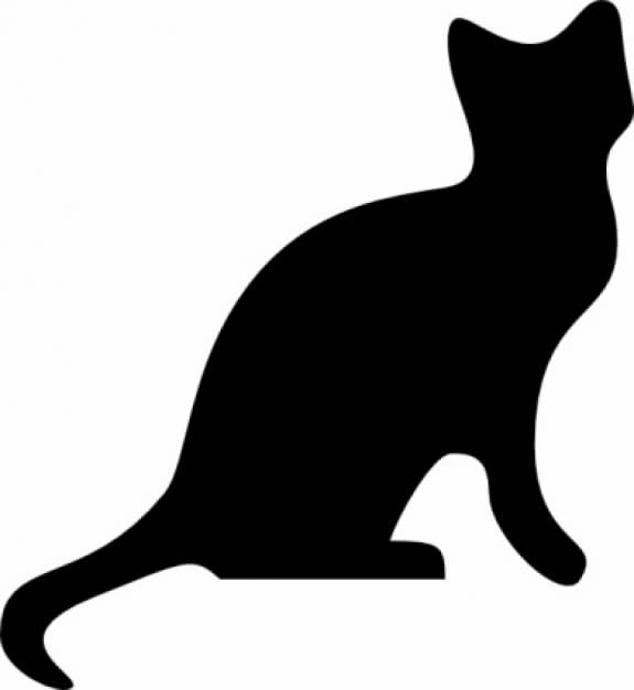 black Cat clip art Silhouette