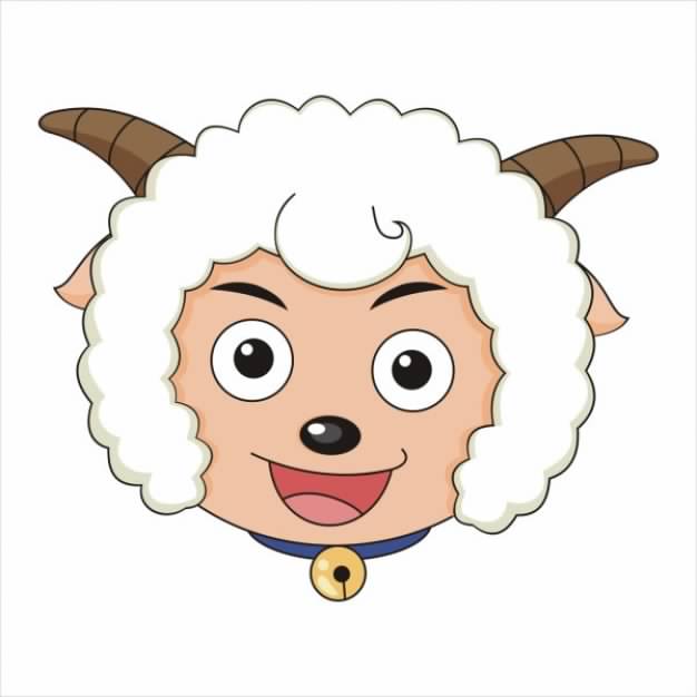 Vector Xi Yang Yang sheep character head picture