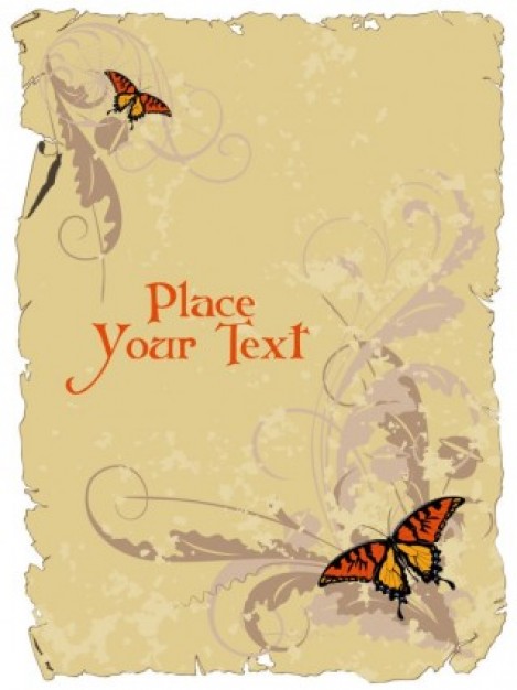 vintage texture pattern with lace old toilet paper leaf beautiful line flow nostalgic butterflies