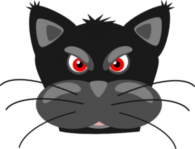 Peterm Angry Black Panther face clip art