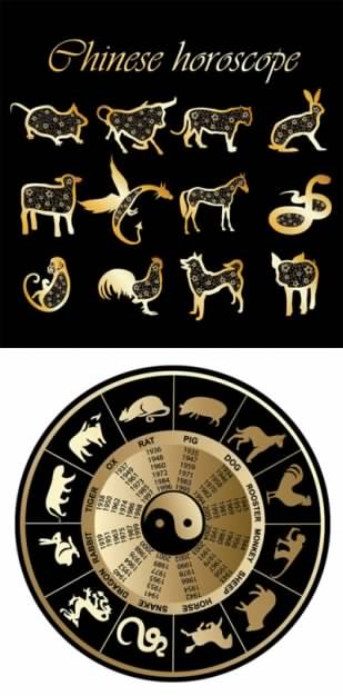 2 sets of 12 zodiac of taichi