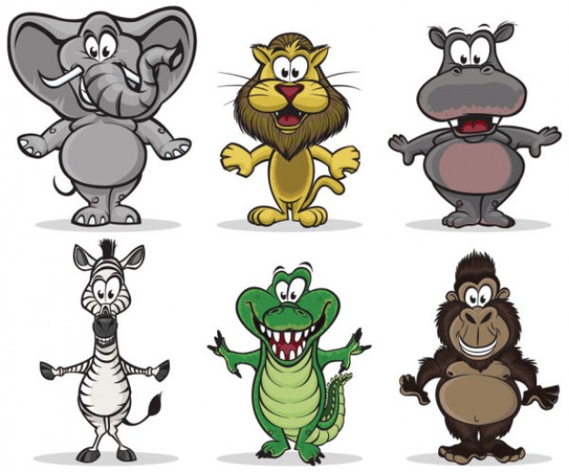 cute Cartoon forest animals material