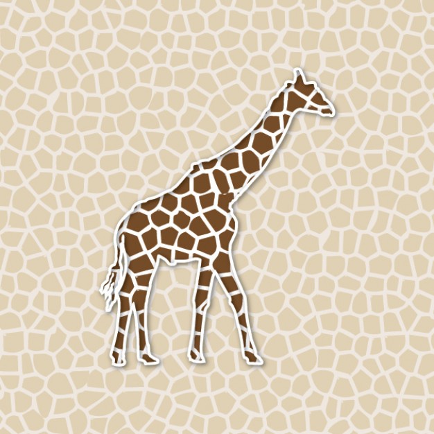 giraffe with giraffe pattern background