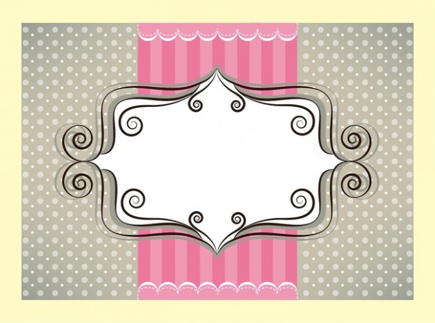 cute greeting card swirly decorations