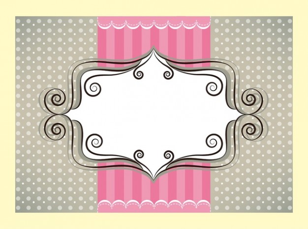 cute greeting card swirly decorations