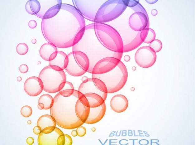 abstract background set with colorful bubbles