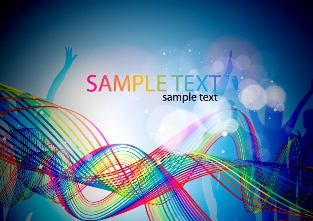 abstract colorful music elements background illustration