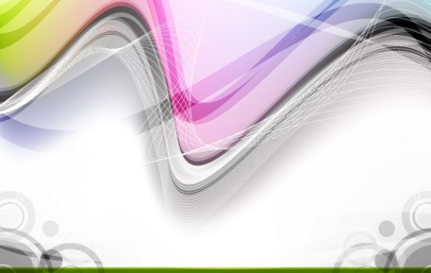 abstract colorful wave for template