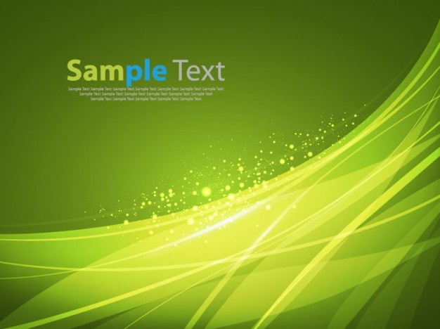 abstract green smooth lines with light dots background