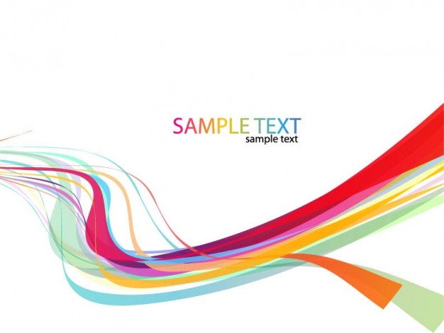 abstract rainbow wave line background for template design