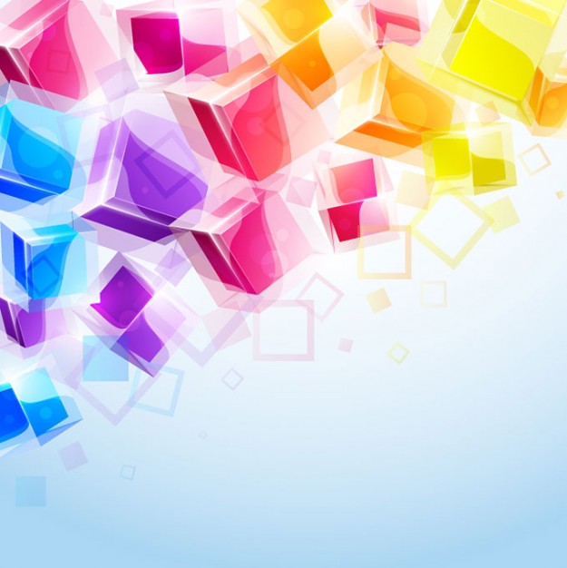 background banner abstract with 3d cubes