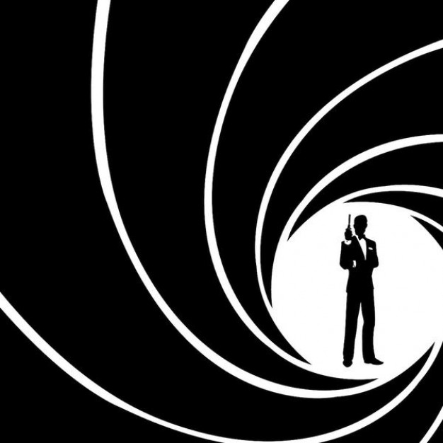 black and white simple wallpaper of james bond