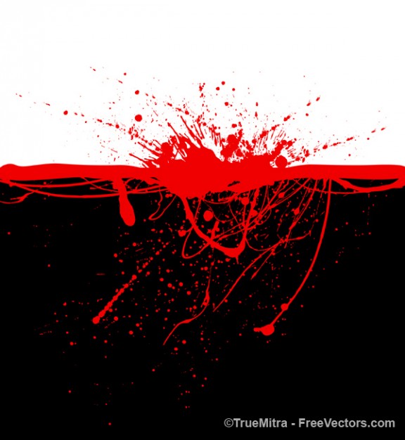 blood stains into black background