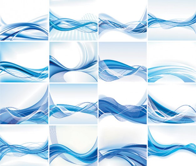 blue dynamic wave lines of the background material