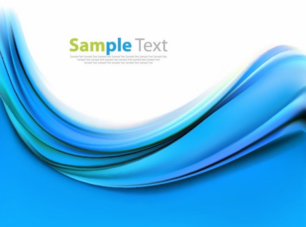 business template illustration with blue wave