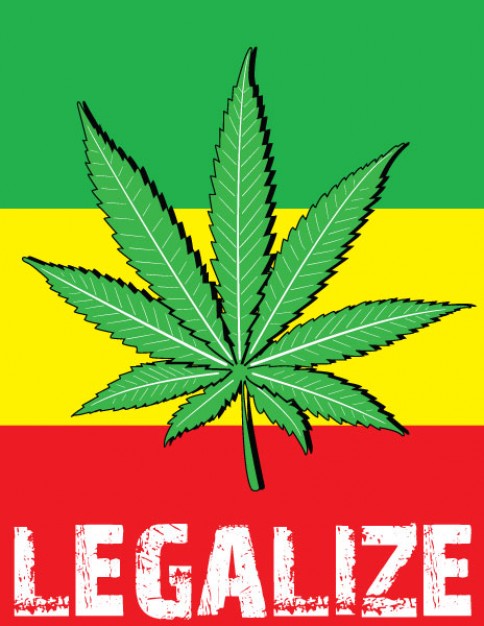 Cannabis leaf of cannabis marijuana poster about Drugs Legality of cannabis