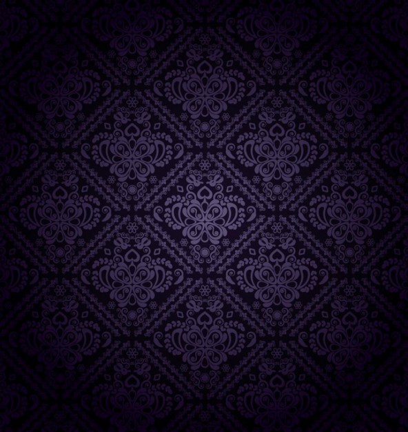 classic dark purple pattern with floral