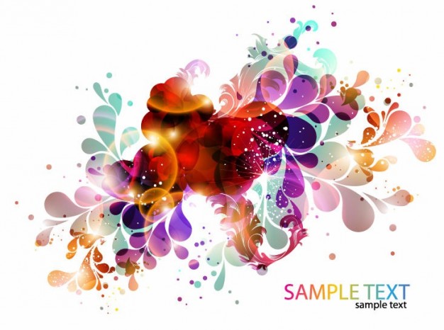 colorful abstract floral or fish design background