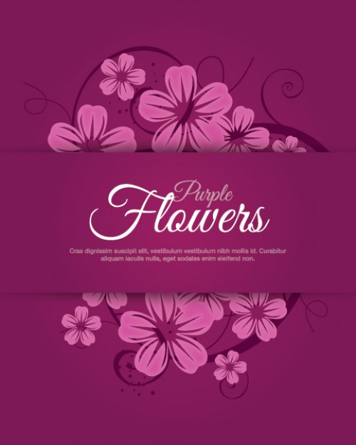 elegant Variations of pink purple Flowers flowers flyer about Color