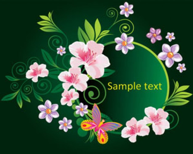 green texture background flower banner about Flowers Craft