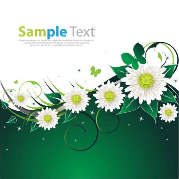 spring white flower over green nature background