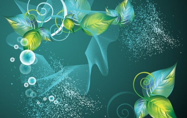 Tools abstract Polytetrafluoroethylene green swirl floral leaf background about Programming Crafts