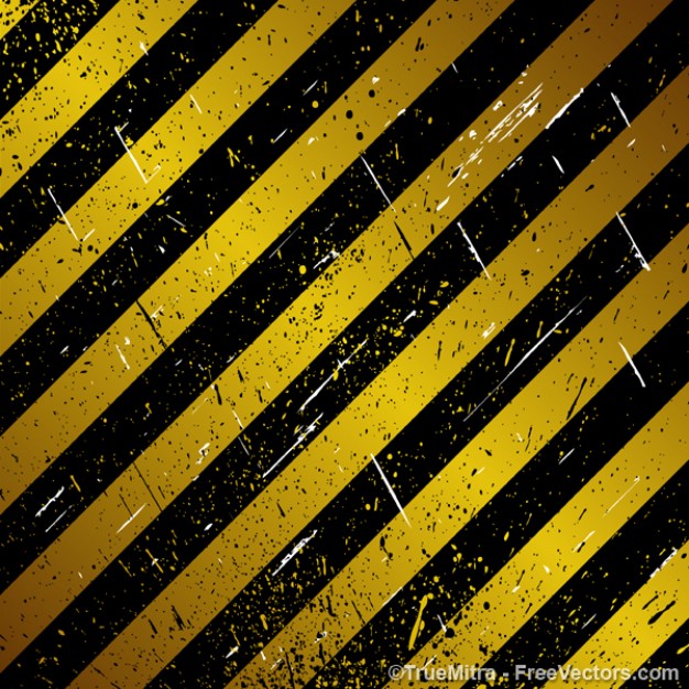 under construction striped lanes with dirty Splash
