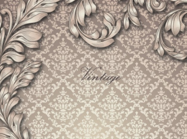 vintage,Rococo elegant Baroque antique pattern with leaves about Shopping Antiques and Collectibles