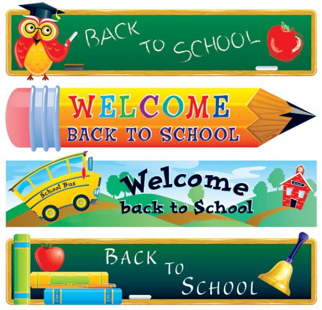 back to school materials with owl weclome pencil