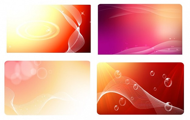 banner cards set in pink