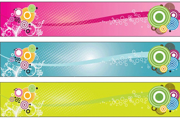 banner template with target in clear color