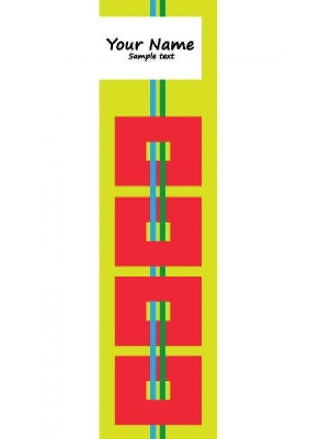 chain book card reminder with red grids and green background