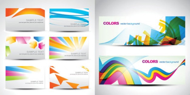 colors and stylish card pack with gray background