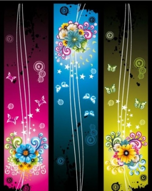 fantasy flower illustration in vertical