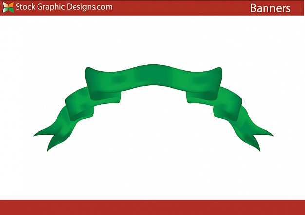 graphic banner sample with green ribbon