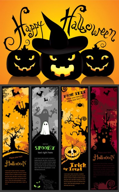 halloween with squash lamp and bat for card design