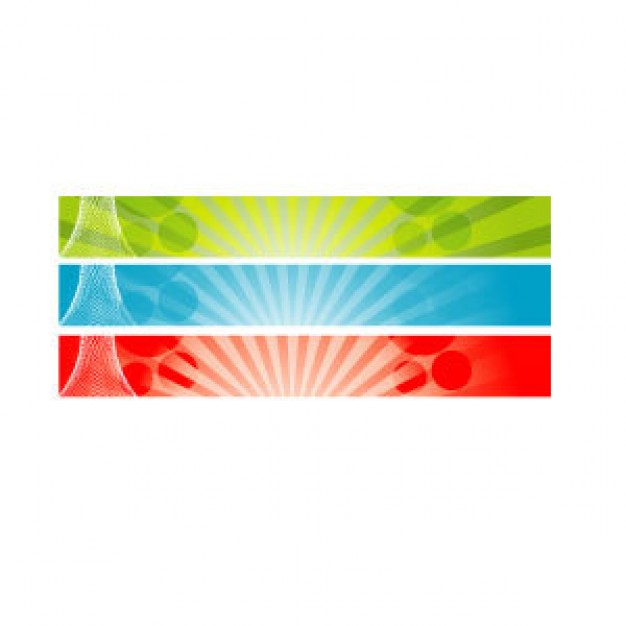 horizontal banner background with sunburst