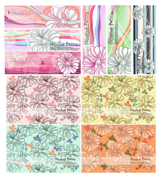 lovely style material set with flower background