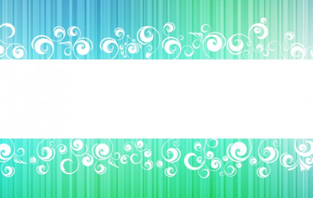 ornamented frame banner with white swirls