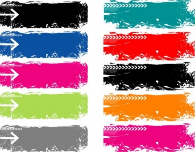 palette banner with arrow in ink