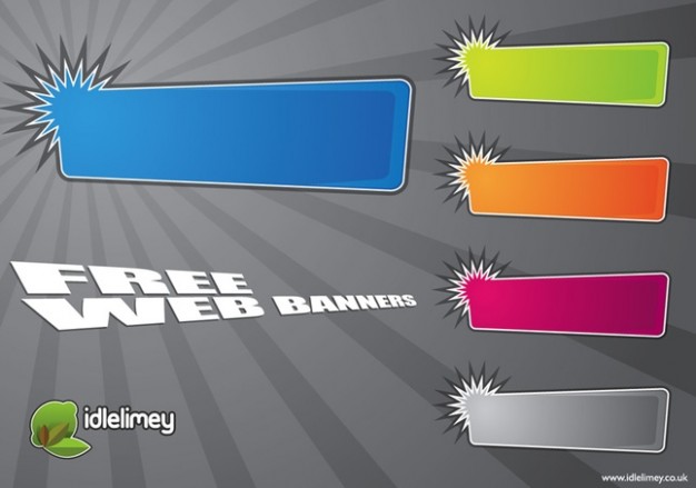 promo web banners with color zones