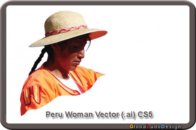 realistic peru woman frame