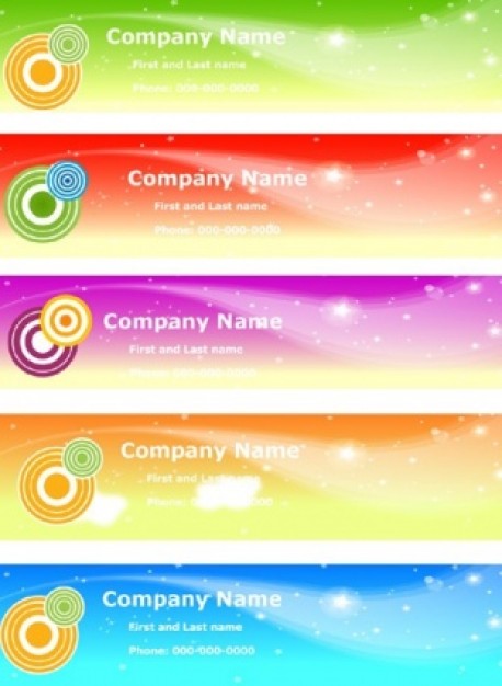 sky banners set with colorful target and stars