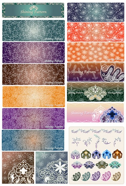 south korea pattern material series with snowflake swirl